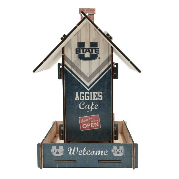 U-State Aggies Cafe Bird Feeder Wooden